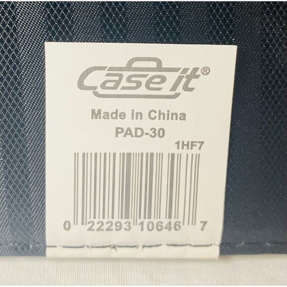 Case-it Padfolio Black Executive Leatherette Pockets Letter Size Writing Pad - Picture 5 of 8